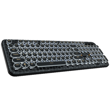 Mechanická klávesnica so zelenou osou, >98 kláves, troj-režimové pripojenie (káblové, bezdrôtové a Bluetooth), jednobarevné podsvietenie