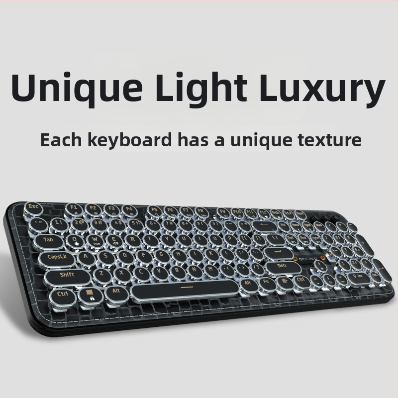 Mechanická klávesnica so zelenou osou, >98 kláves, troj-režimové pripojenie (káblové, bezdrôtové a Bluetooth), jednobarevné podsvietenie