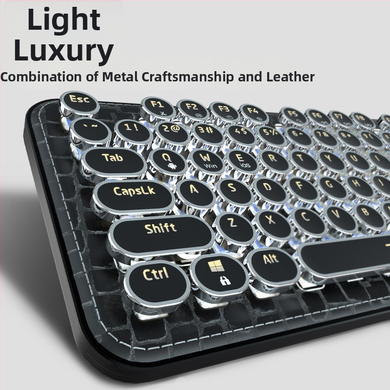 Mechanická klávesnica so zelenou osou, >98 kláves, troj-režimové pripojenie (káblové, bezdrôtové a Bluetooth), jednobarevné podsvietenie