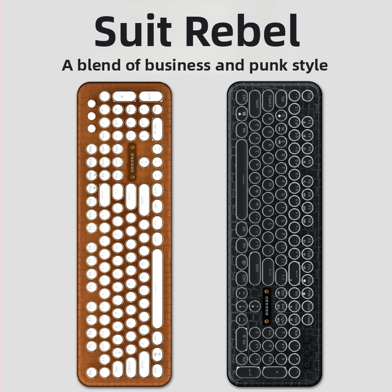 Mechanická klávesnica so zelenou osou, >98 kláves, troj-režimové pripojenie (káblové, bezdrôtové a Bluetooth), jednobarevné podsvietenie