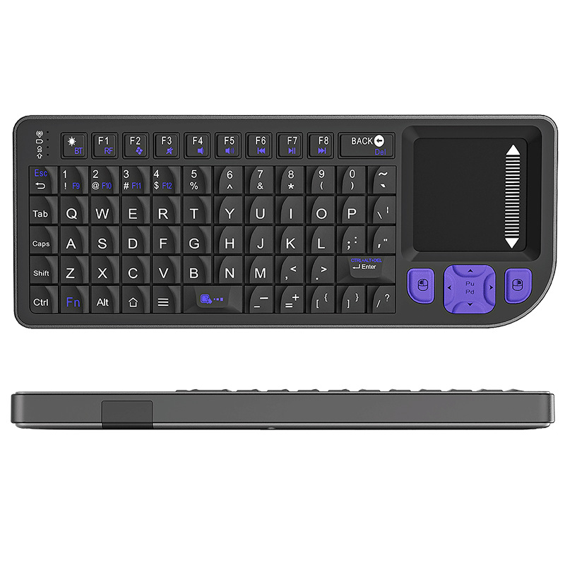 Tastatură Bluetooth, 73 taste, iluminare RGB, wireless, conectare simultană la 2 dispozitive