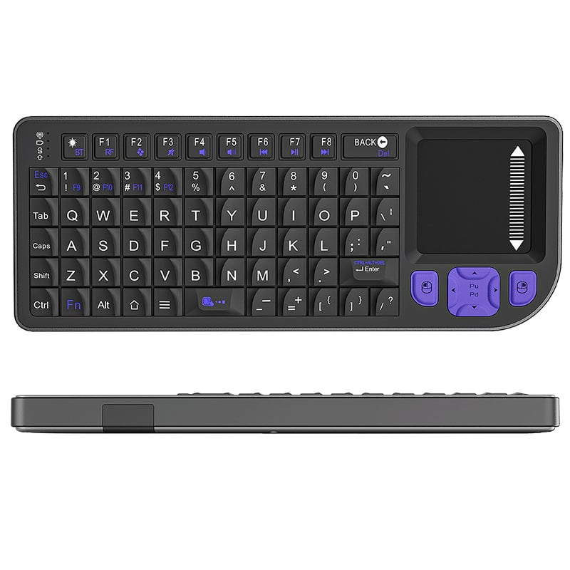 Tastatură Bluetooth, 73 taste, iluminare RGB, wireless, conectare simultană la 2 dispozitive