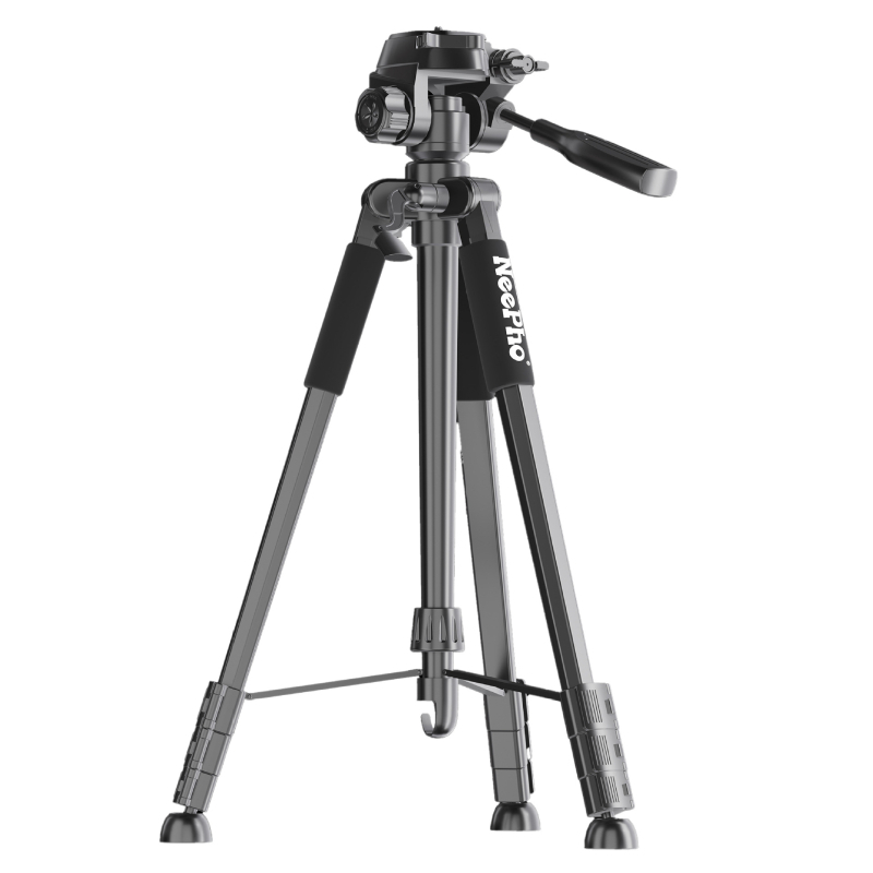 NP-8850 trepied pentru camere SLR cu cap 3D gimbal, aliaj de aluminiu, 4 segmente, încărcare 6–10 kg, placă de eliberare rapidă