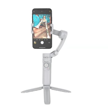 Gimbal pliabil pentru telefonul mobil cu recunoaștere facială și comutator cu un singur buton, rotație verticală/horizontale 330°, limită de rotație 340°, greutate 348 g