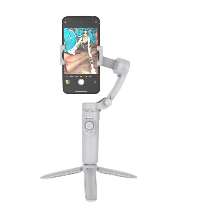 Gimbal pliabil pentru telefonul mobil cu recunoaștere facială și comutator cu un singur buton, rotație verticală/horizontale 330°, limită de rotație 340°, greutate 348 g