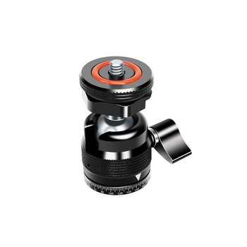 Suport pentru cameră SLR pentru blitz extern și monitor, filet 1/4, aliaj de aluminiu, rotație orizontală 360°, rotație verticală 90°, greutate 300 g