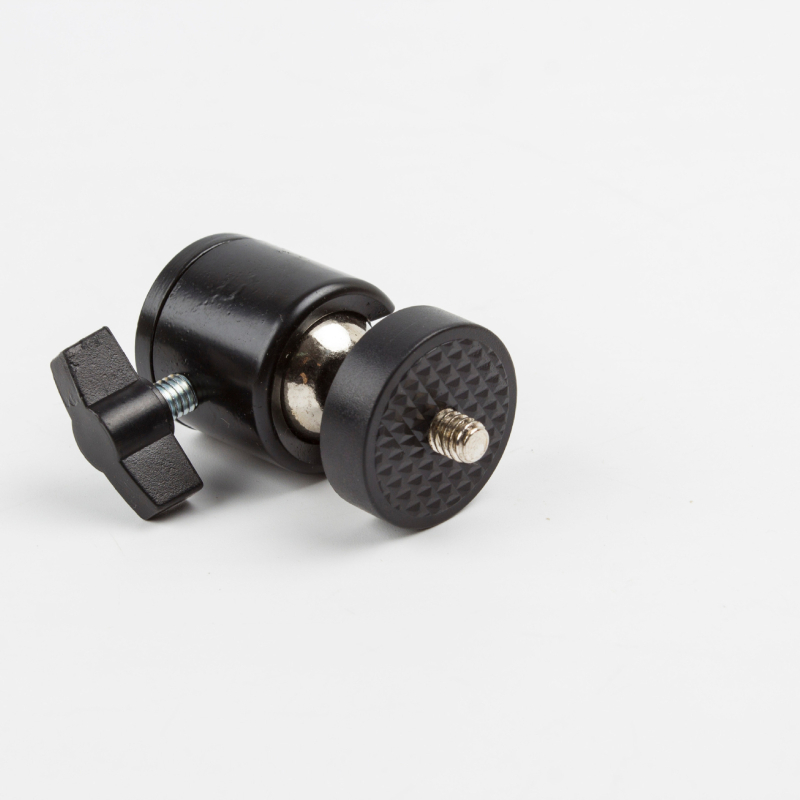 Cap pan-tilt din aliaj de aluminiu pentru iluminare, rotire 360° orizontală și verticală, greutate 60 g, cap universală Q29