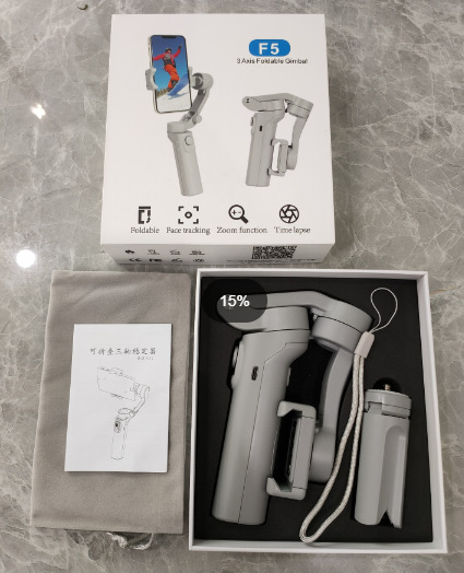 Stabilizator F5 cu trei axe pentru telefoane mobile, corp ABS, garanție: Asigurare Națională Comună, distribuție într-un singur set: Da