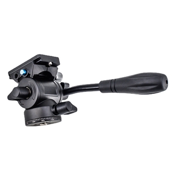 Trei-pod pan-tilt hidraulic mini pentru cameră SLR, aliaj de aluminiu, rotație orizontală 360°, rotație verticală 90°, limită de rotație 360°, greutate 0,315 kg