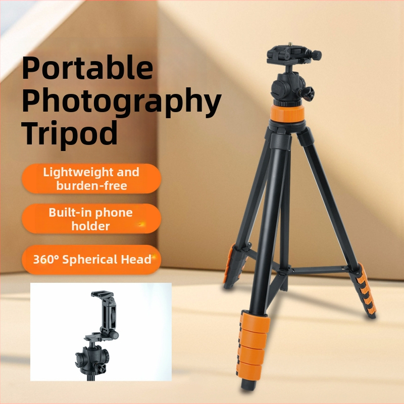 Guľový statív pre mobilné telefóny a kompaktné fotoaparáty – 5 sekcií, hliníkový zliatok + ABS, nosnosť 2 kg, doska rýchleho uvoľnenia