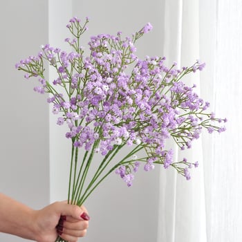 Umjetna gypsophila grana, Starry Sky stil, jedna grana, mekani gel materijal, reljefna površina, ubrizgano oblikovanje