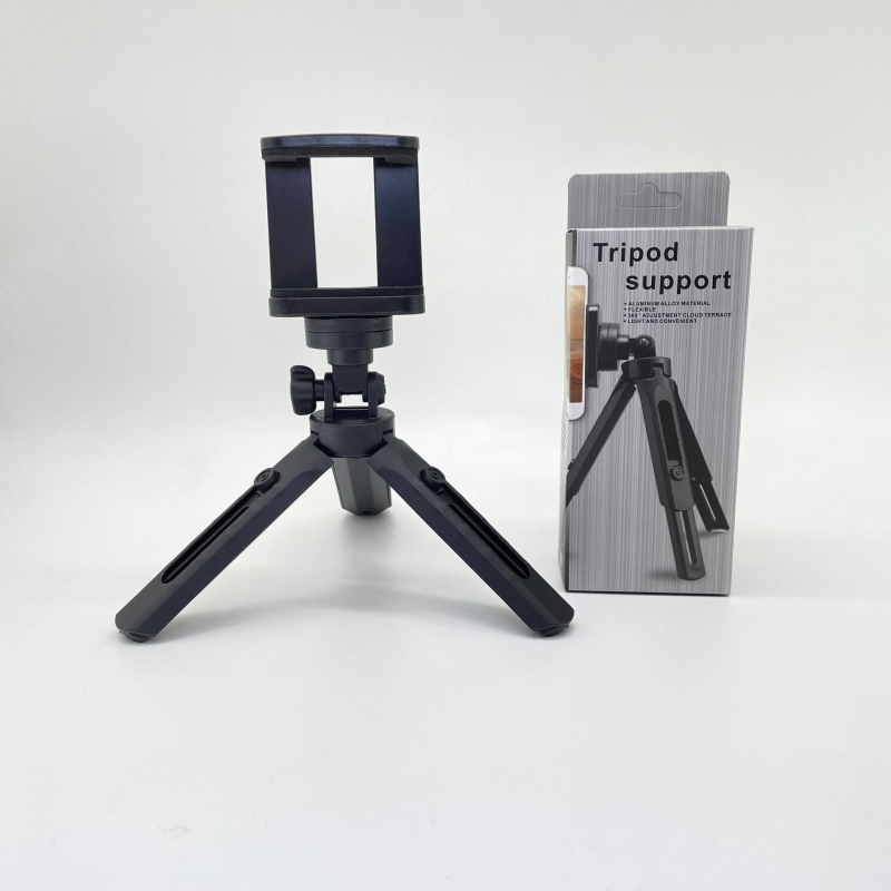 Trepied de birou pentru telefon cu cap de sferă, 3 secțiuni, material PP, încărcare până la 2 kg