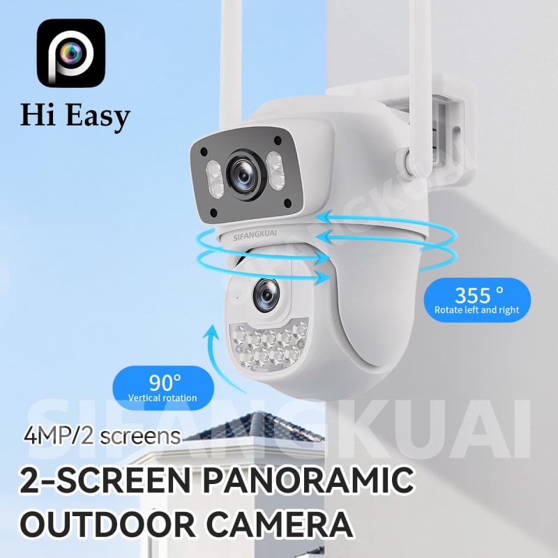 Ασύρματη κάμερα επιτήρησης με διπλό φακό και WiFi, με νυχτερινή όραση (Ελάχιστο φως: 0.00001 lux; SNR > 44 dB; Λειτουργική θερμοκρασία: -20 έως 55 °C; Τροφοδοσία: 5 V)