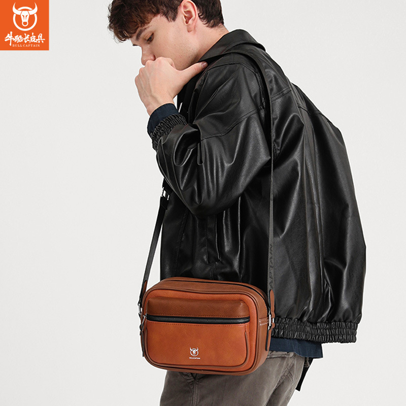 Muška crossbody torba od PU kože, gradski stil, otporna na habanje, podstava od poliestera