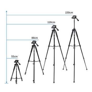DSLR i pametni telefon tripod s 3D PTZ gimbalom, aluminijska legura + ABS, nosivost 5–10 kg, model 8820, podna selfie stativ