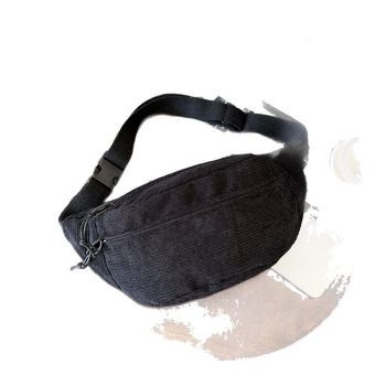 Corduroy ženska crossbody torbica, urbanistički minimalistički stil, zatvarač, poliester podstava, džep za telefon