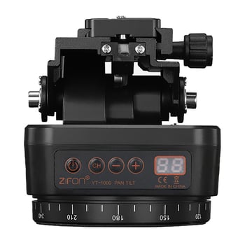 Elektrický pan-tilt stabilizátor 360° pre mobilný telefón a DSLR s diaľkovým ovládaním — telo z hliníkovej zliatiny, 360° horizontálne otáčanie, 70° vertikálne otáčanie, držiak na telefón.