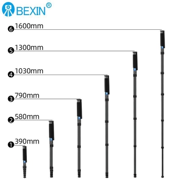 Monopod P306A de la BEXIN, aliaj de aluminiu, capacitate de încărcare 6-10 kg