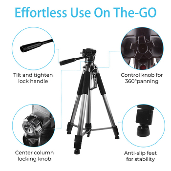 Stativ za mobitel od aluminijskog legura, nosivost 2-5 kg, 3-dijelni, trodimenzionalni gimbal