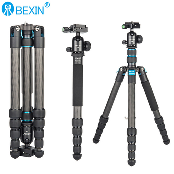 Τρίποδο για μηχανή χωρίς καθρέφτη και κινητό τηλέφωνο - ανθρακονημάτινο, 5 τμημάτων, σφαιρικό παν-tilt, φορτίο 6–10 kg, πλακέτα ταχείας απελευθέρωσης περιλαμβάνεται