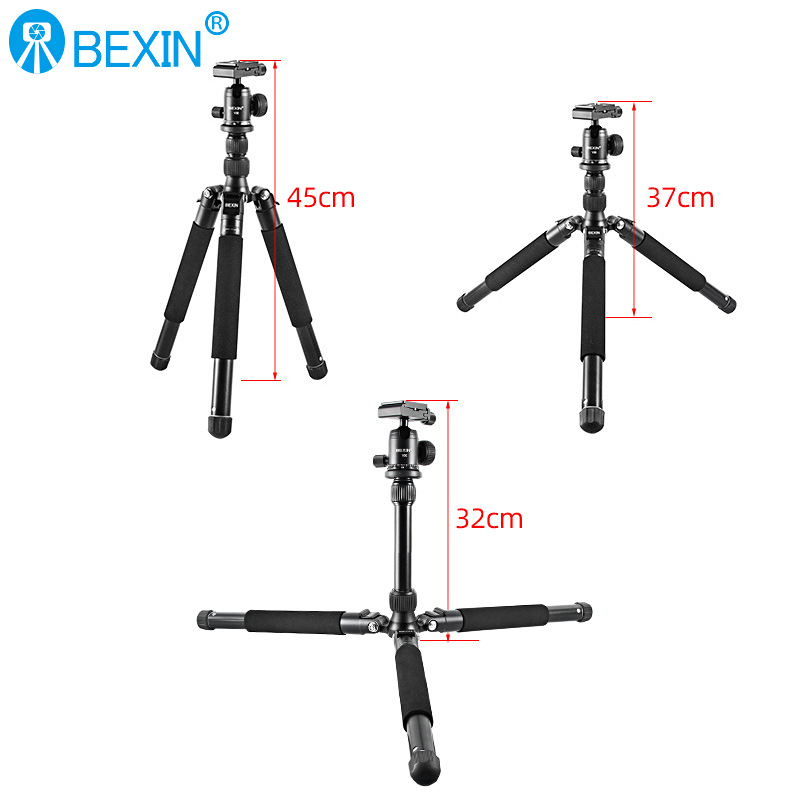 BEXIN MS27 Stativ s kugličnom glavom, 5 sekcija, aluminijska legura, ploča za brzo oslobađanje, nosivost 6–10 kg