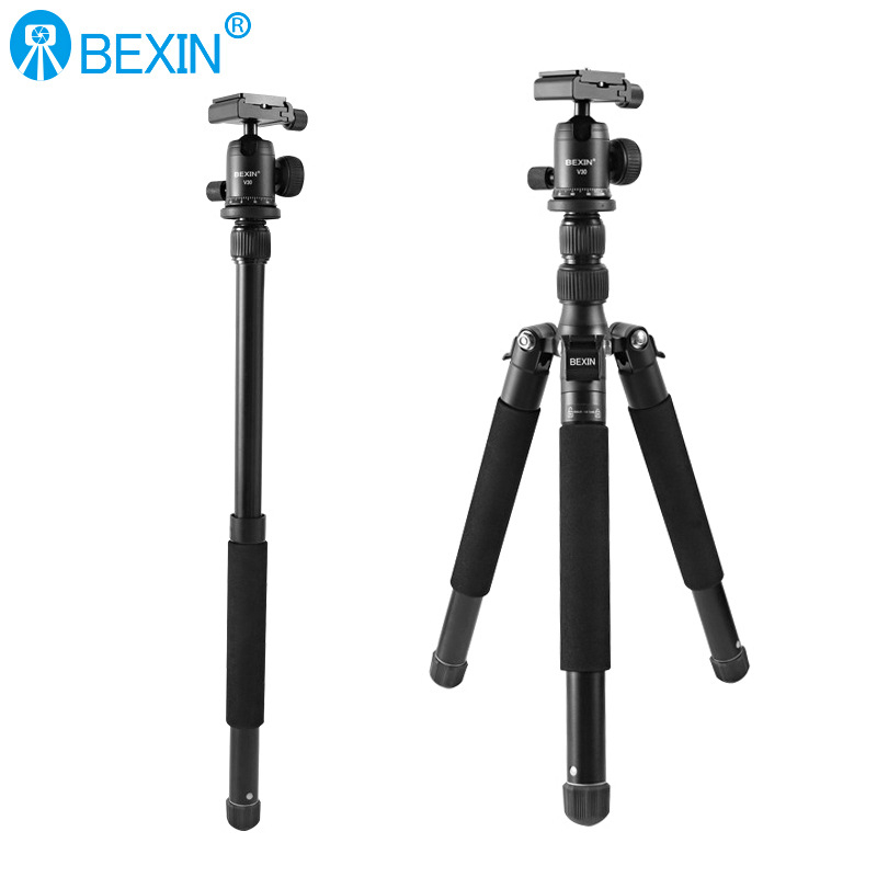 BEXIN MS27 Stativ s kugličnom glavom, 5 sekcija, aluminijska legura, ploča za brzo oslobađanje, nosivost 6–10 kg