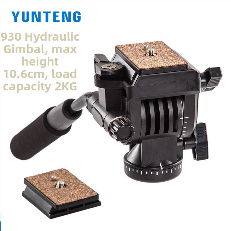 Yunteng 930 hydraulický PTZ pan-tilt pre kameru na koľajnici, nosnosť 2–5 kg, súčasťou dosky rýchloupínacej