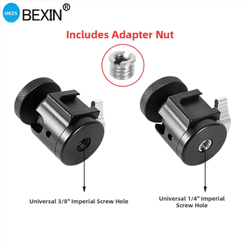 BEXIN mini studená topánka gimbal s guľovou hlavou z hliníkovej zliatiny pre DSLR fotoaparáty a príslušenstvo, 360° horizontálne/vertikálne otáčanie, hmotnosť 0,098 kg