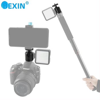 BEXIN mini studená topánka gimbal s guľovou hlavou z hliníkovej zliatiny pre DSLR fotoaparáty a príslušenstvo, 360° horizontálne/vertikálne otáčanie, hmotnosť 0,098 kg