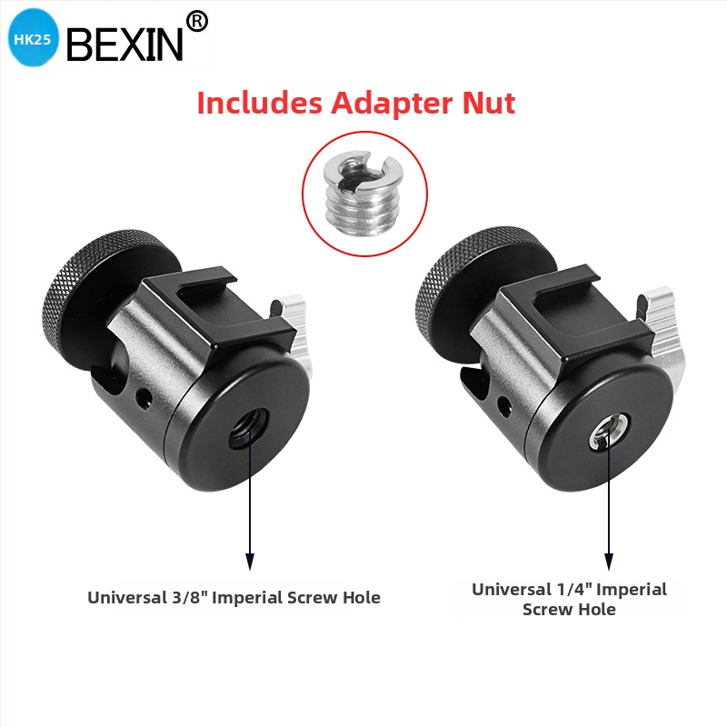 BEXIN mini studená topánka gimbal s guľovou hlavou z hliníkovej zliatiny pre DSLR fotoaparáty a príslušenstvo, 360° horizontálne/vertikálne otáčanie, hmotnosť 0,098 kg