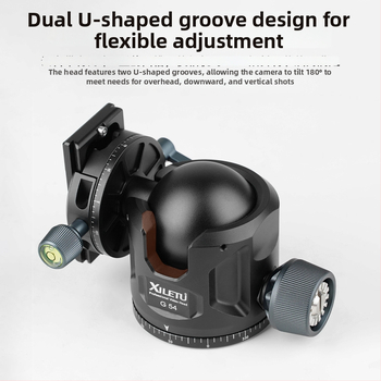 Happy Tour Cap balon amortizat cu centru de greutate redus pentru camere mirrorless/DSLR cu obiectiv tele – Pan-Tilt 360°, aliaj de aluminiu, greutate 700 g