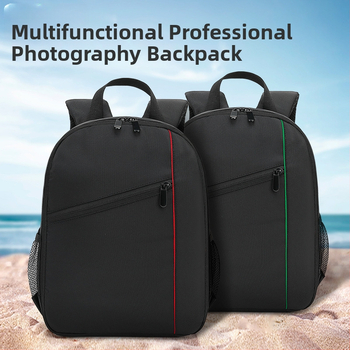Taška na SLR fotoaparát – Polyester, nepremokavá, odolná voči opotrebeniu, Model 6080, Otváranie na zips