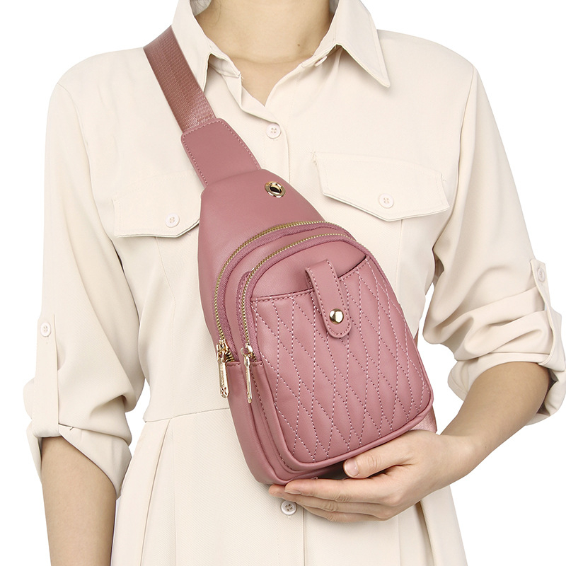 Senlina PVC torbica za crossbody s poklopcem, gradski minimalistički stil, velika kapacitet, zatvarač, unutarnji džepovi za telefon i osobnu iskaznicu