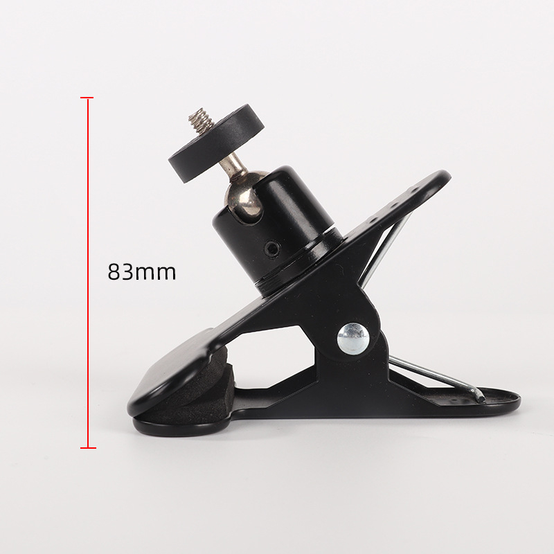 Stolni držač rasvjete za mobitel i kameru — aluminijska legura, klip s okruglom glavom pan-tilt, tripod tip