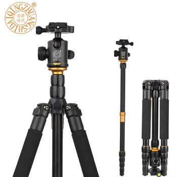 Stativ s guľovou hlavou pre fotoaparát, hliníková zliatina, nosnosť 6–10 kg, 5 sekcií, výška až 1,55 m, platňa rýchleho uvoľnenia súčasťou