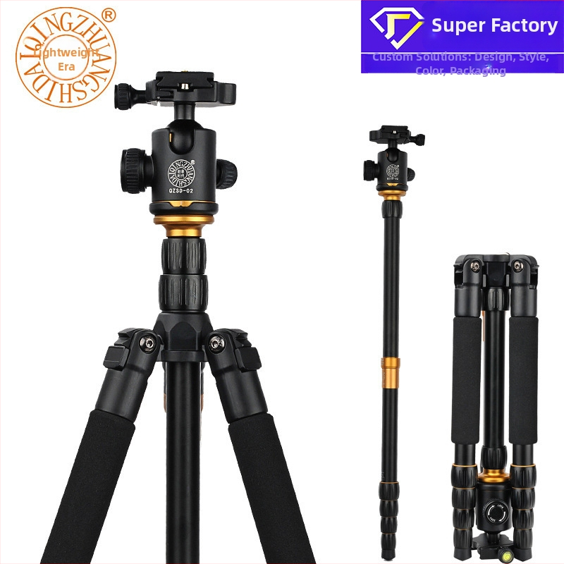 Stativ s guľovou hlavou pre fotoaparát, hliníková zliatina, nosnosť 6–10 kg, 5 sekcií, výška až 1,55 m, platňa rýchleho uvoľnenia súčasťou