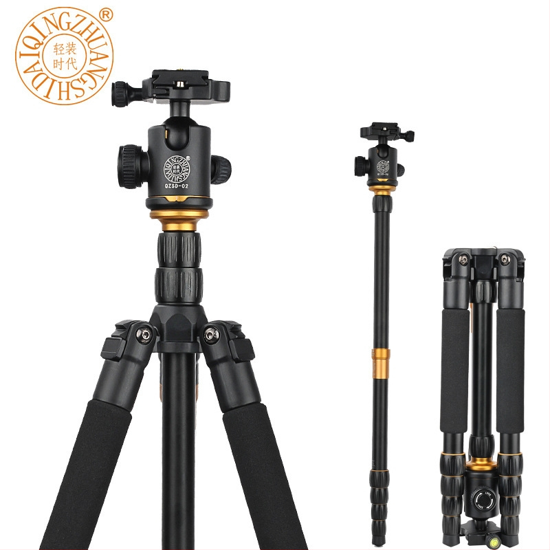 Stativ s guľovou hlavou pre fotoaparát, hliníková zliatina, nosnosť 6–10 kg, 5 sekcií, výška až 1,55 m, platňa rýchleho uvoľnenia súčasťou