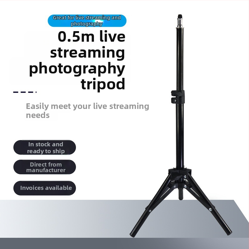 Stojan na fotografovanie a živé vysielanie, 3-členná oceľová trubka, nosnosť 2–5 kg, 3D gimbal PTZ, model 000556, bez platne rýchleho uvoľnenia