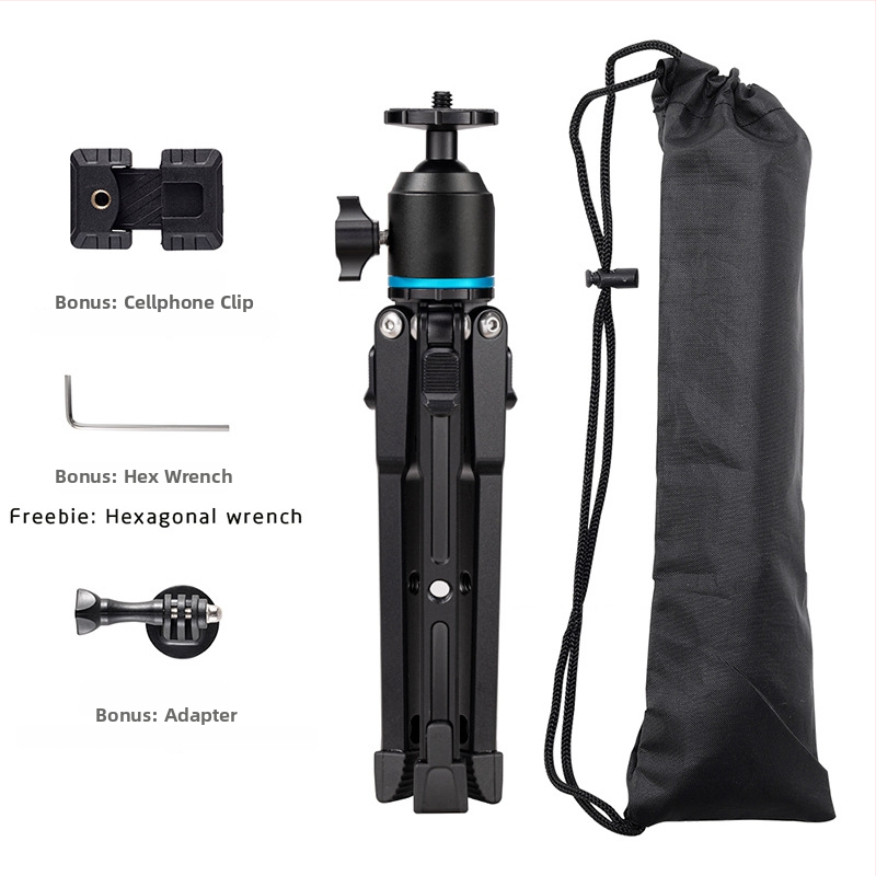 Bei zhen Atmt-02 Mini Trepied cu Ball Head, Aliaj de aluminiu, Sarcină 2-5 kg, 1 Secțiune