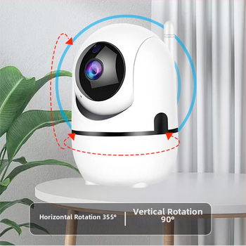 Iekštelpu HD WiFi PTZ kamera ar horizontālo griešanu 325° un vertikālo 90°, horizontālais ātrums 70°/s, vertikālais ātrums 50°/s, barošana 5V DC.