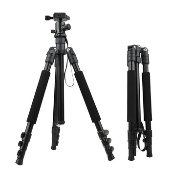 Q999B DSLR stativ od aluminijske legure, kuglična glava, 4 sekcije, nosivost 2–5 kg, pločica za brzo otpuštanje
