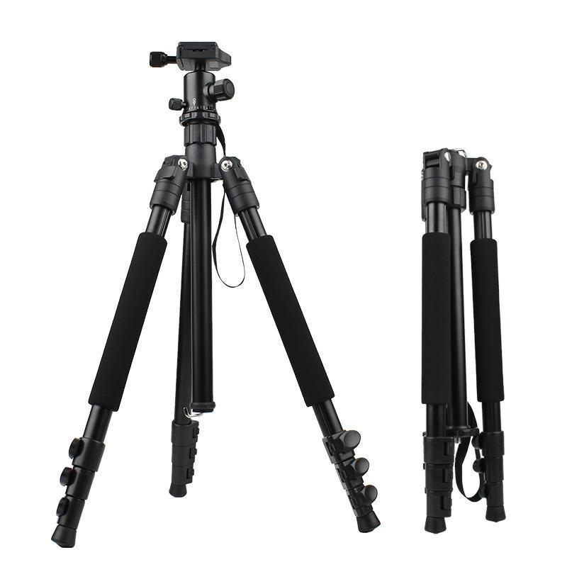 Q999B DSLR stativ od aluminijske legure, kuglična glava, 4 sekcije, nosivost 2–5 kg, pločica za brzo otpuštanje