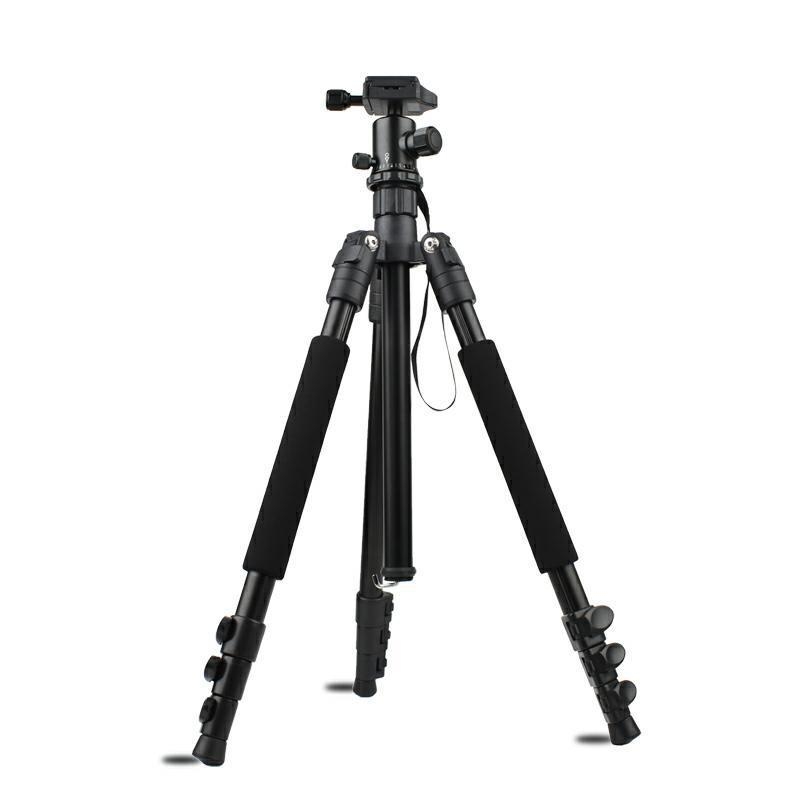 Q999B DSLR stativ od aluminijske legure, kuglična glava, 4 sekcije, nosivost 2–5 kg, pločica za brzo otpuštanje