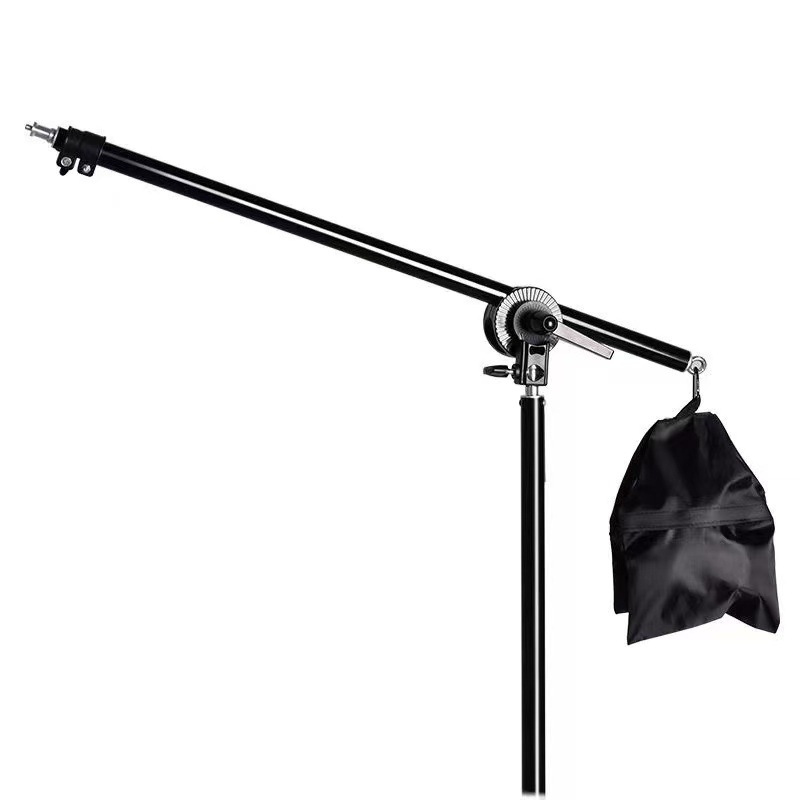 Brat transversal telescopic pentru studio foto, în două secțiuni, diametru 22–25 mm, sarcină 2 kg, din fier