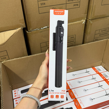 Bluetooth selfie štap s integriranim tripodom, 360° rotacija, produženje do 1,7 m, daljinski upravljač, za uživo prijenos i fotografiju