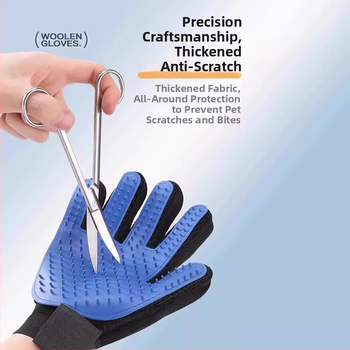 Dzīvnieku kopšanas cimdiņš kaķiem un suņiem, noņem atdalīto kažoku, piemērots dušai