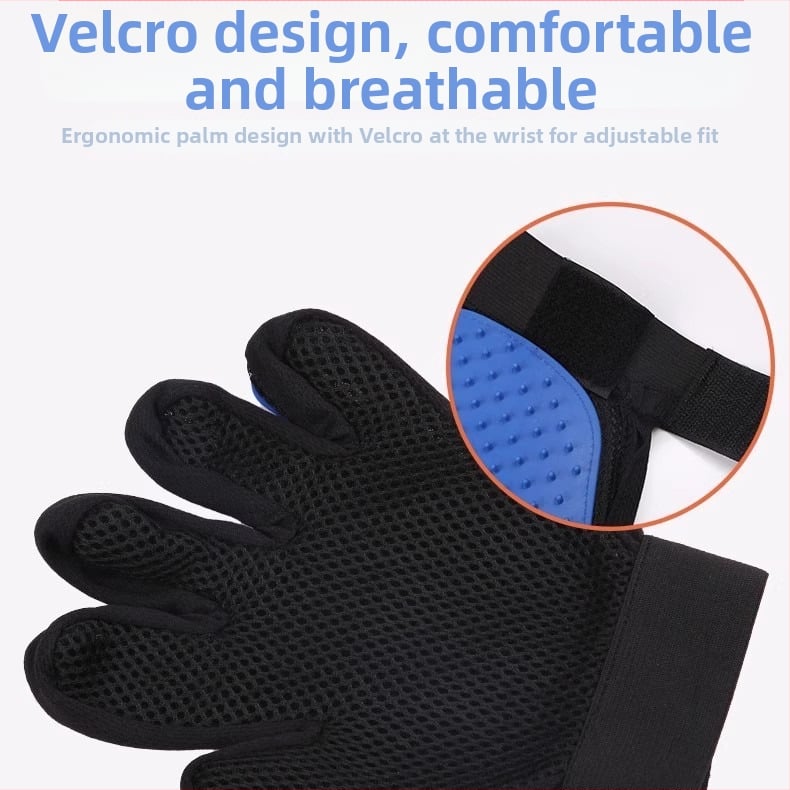 Naminių gyvūnėlių priežiūros pirštinė kačioms ir šunims, pašalina laisvą kailį, tinkama plovimui