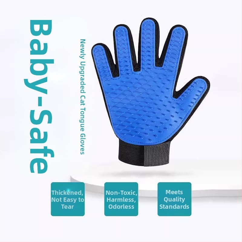 Naminių gyvūnėlių priežiūros pirštinė kačioms ir šunims, pašalina laisvą kailį, tinkama plovimui