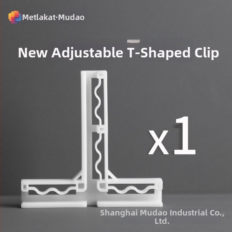 Mudao Plastikinė kampinė vertikali T formos sagtelė fotografijos fono plokštei, priedas su reguliuojama laikiklio baze, suderinama 4,6–6 mm