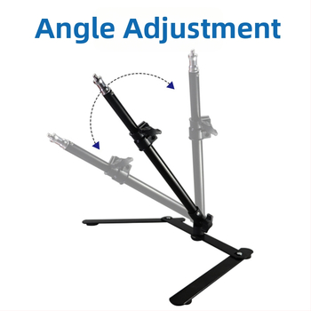 Stolová držiak na smartphone pre live stream a horú fotografovanie šperkov, kovová konštrukcia, nosnosť 1 kg, výška 28–45 cm, priemer rúry 16–19 mm, 2 sekcie